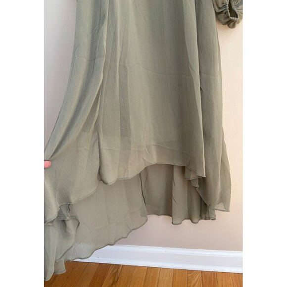 Joyfolie NWT Boho Crystal Maxi Dress in Army Green Size Small - Picture 6 of 14